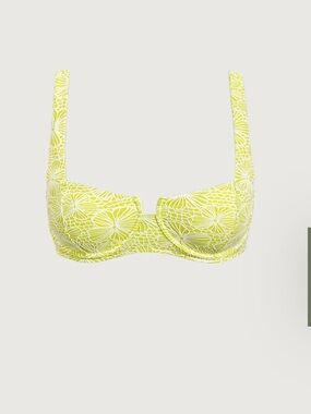 Floral Lace-Print Underwire Bikini Top